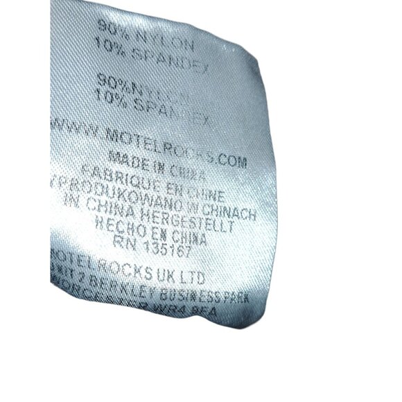 Motel Rocks Womens Sheer Crinkle Mesh Tie Front Crop Top Black Long Sleeve Small - Picture 5 of 7